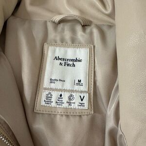Abercrombie & Fitch Women's Vegan Leather Jacket - Light Beige